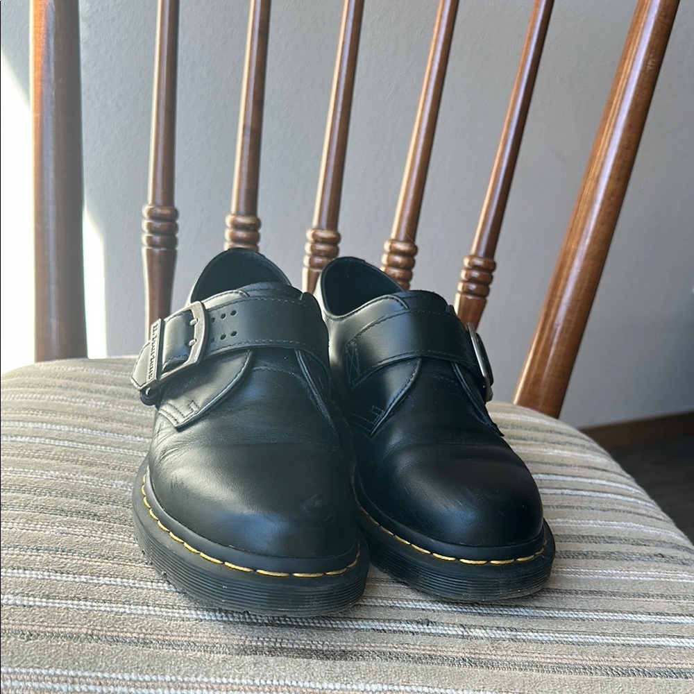 Dr. Martens Black Leather Men's Shoes